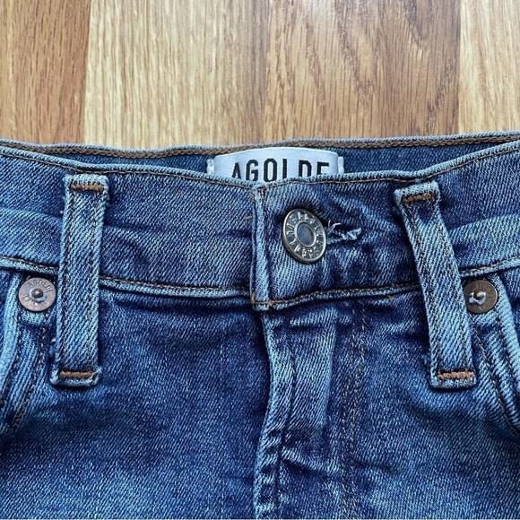 AGOLDE Women’s Sophie High Rise Skinny Distressed Ankle Crop Denim Jeans 25 - Picture 8 of 15